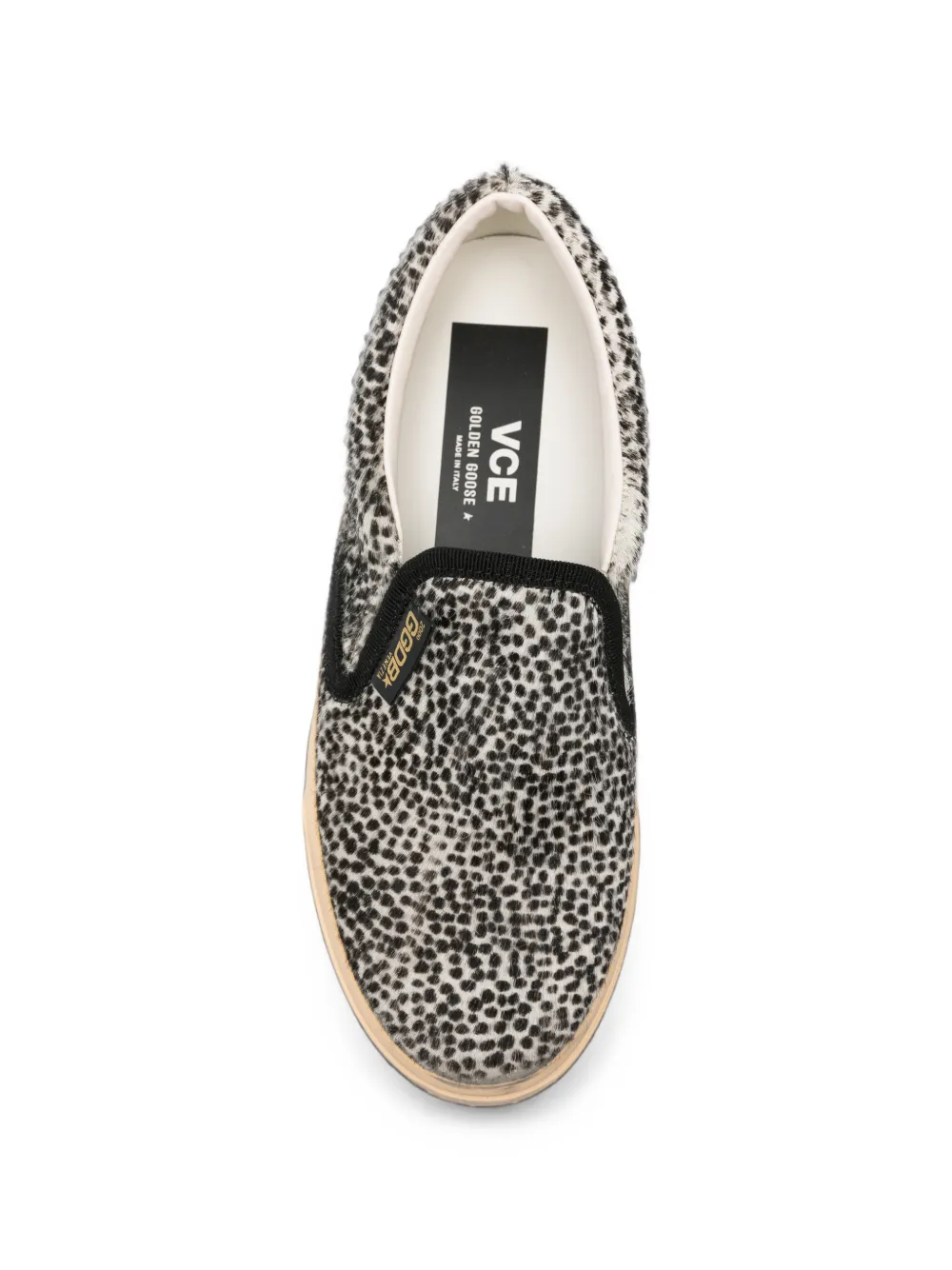 Golden Goose VCE animal-print slip-on sneakers Wit