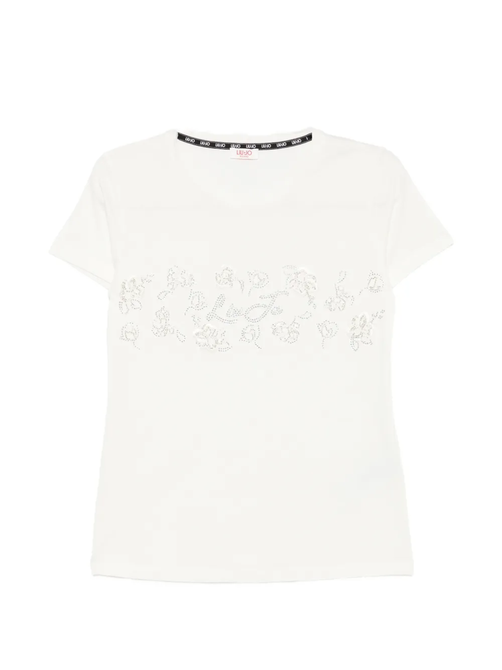 LIU JO T-shirt con strass - Bianco
