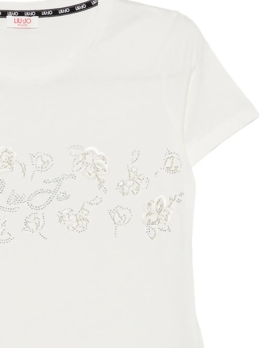 LIU JO T-shirt verfraaid met stras Wit
