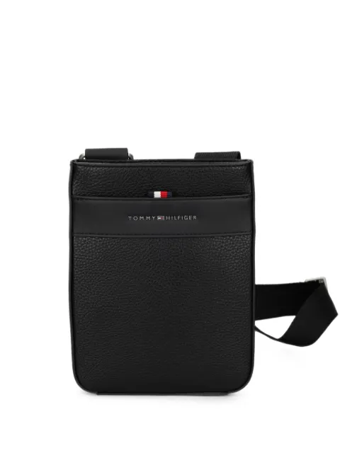 Tommy Hilfiger logo-plaque textured messenger bag