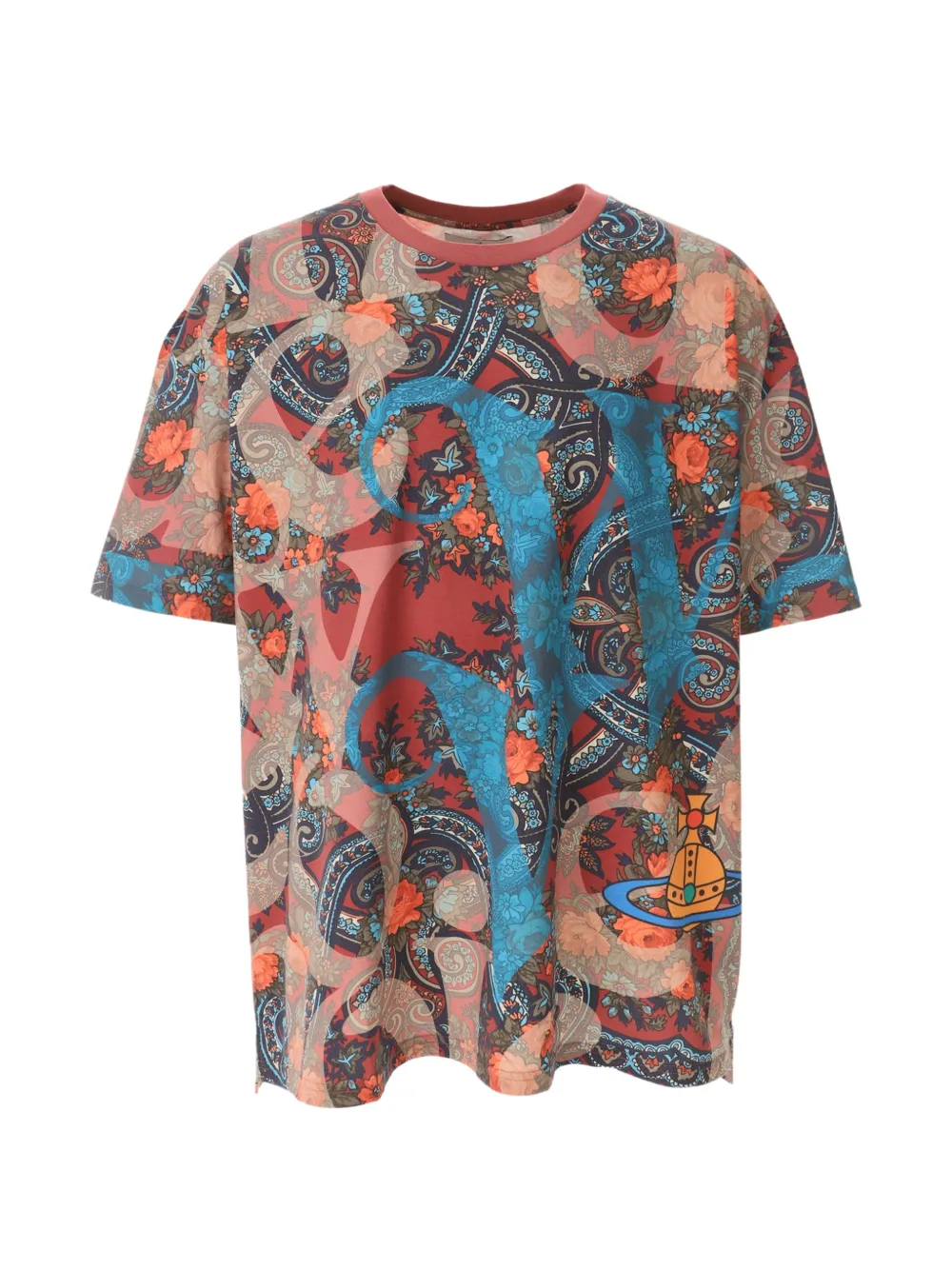 Vivienne Westwood Oversized T-shirt met bloemenprint Rood