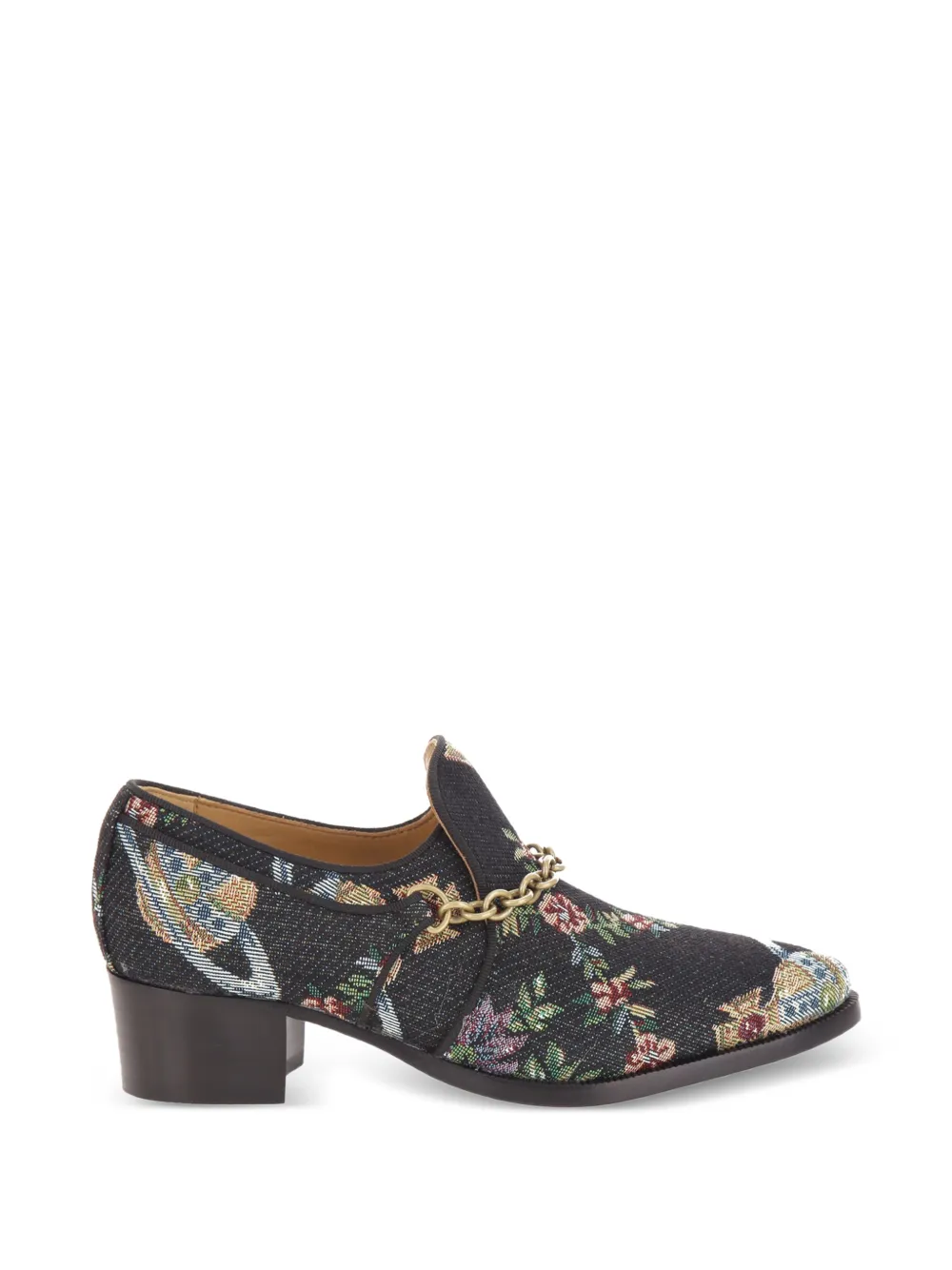 Vivienne Westwood Mocassini Winston a fiori jacquard - Nero