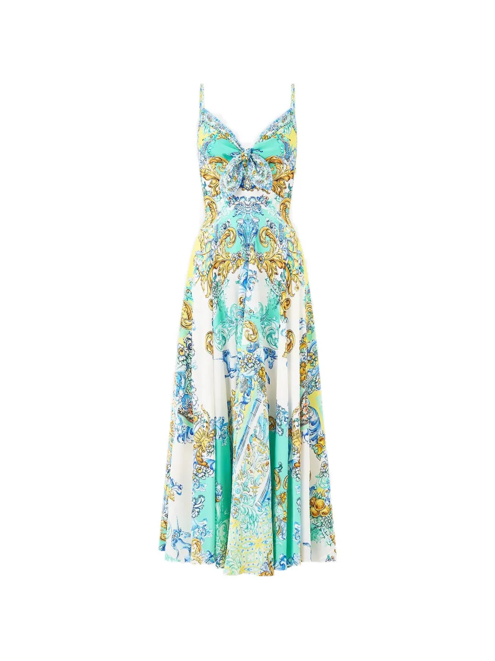 Camilla Crystal-embellished Tie-front Dress In White