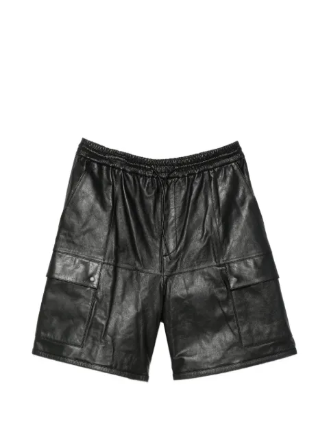Juun.J leather cargo shorts