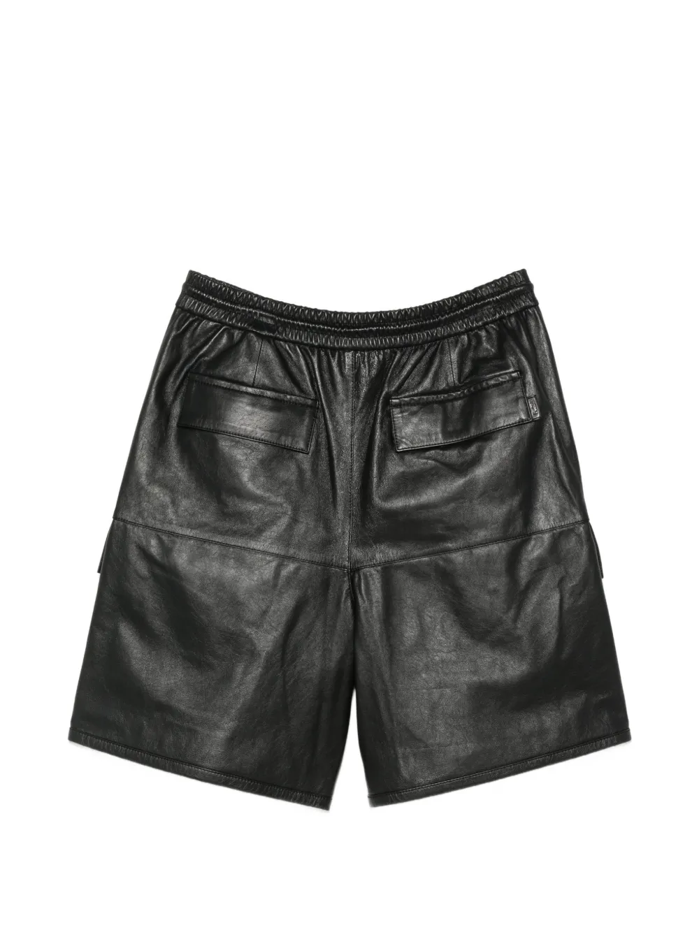 Juun.J Leren shorts Zwart