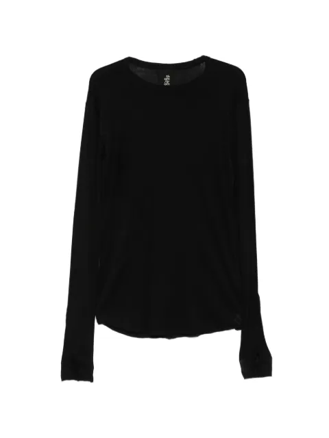 Thom Krom thumb-slot raw-edge long-sleeve t-shirt