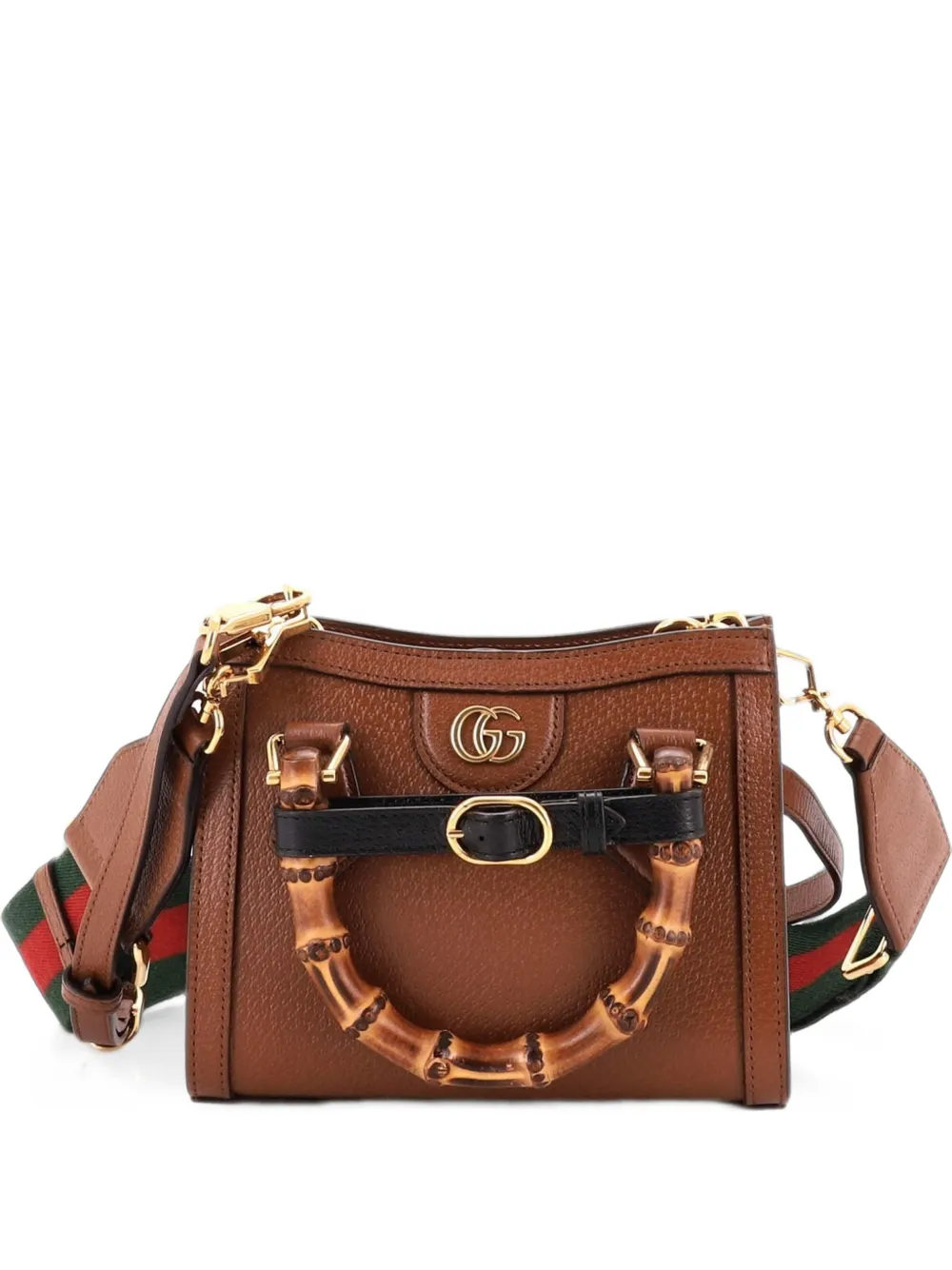 Gucci Pre-Owned Mini Diana NM Bamboo Handle Tote Bag - Braun