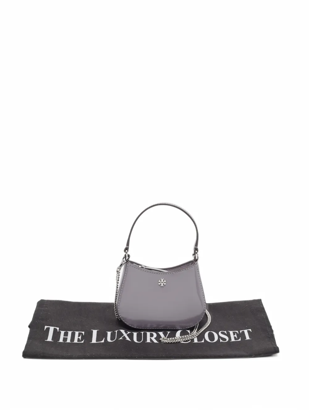 Tory Burch Emerson Tote Bag aus Lackleder - Grau