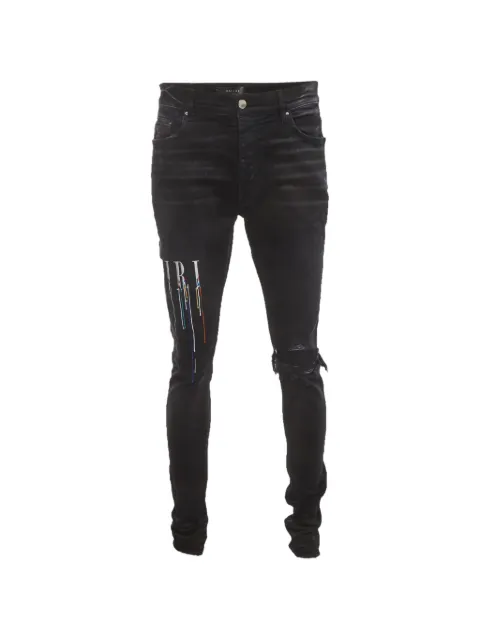 AMIRI distressed paint-drip jeans