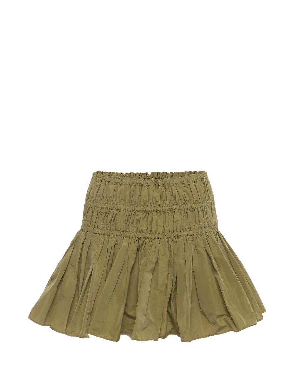 Maje smocked tiered skirt - Verde