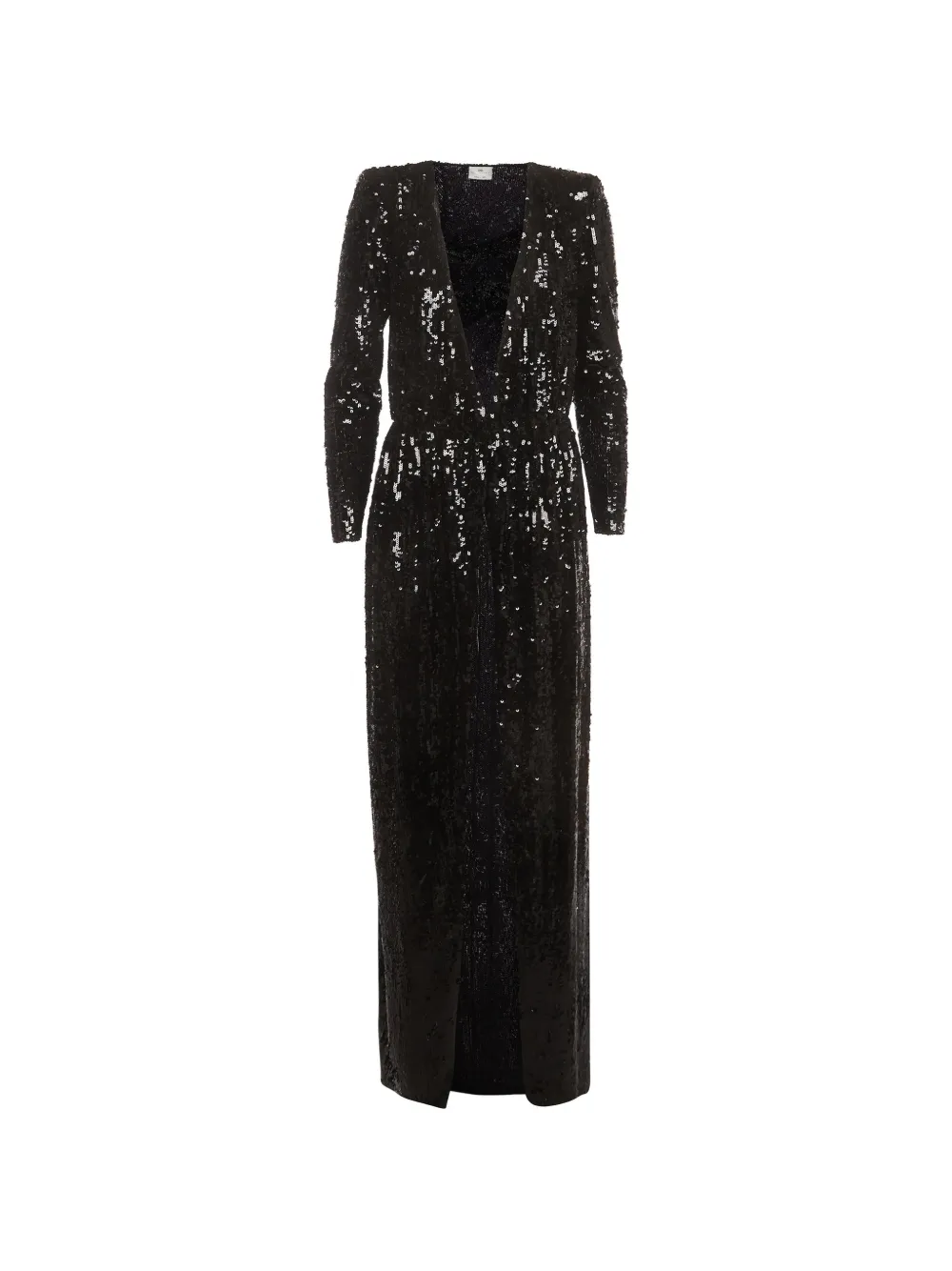 Elisabetta Franchi sequinned wrap dress - Nero