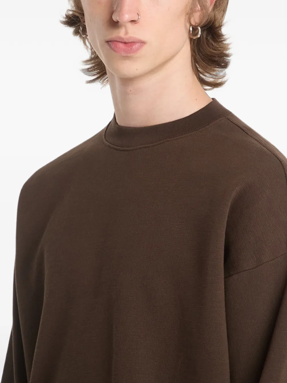 Napapijri Trahus sweater met logopatch Bruin