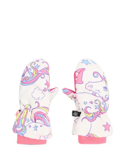 Billieblush unicorn-print padded mittens