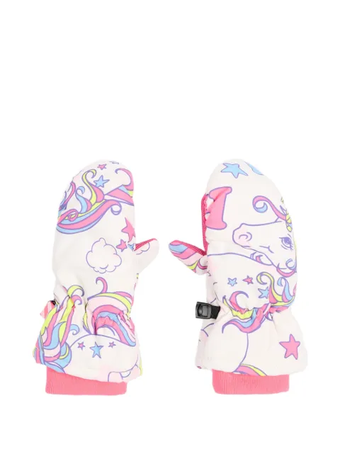 Billieblush unicorn-print padded mittens