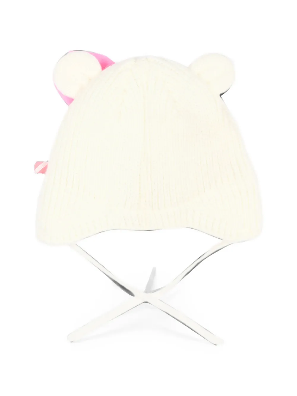 Billieblush Muts met strikdetail en berenoren Beige