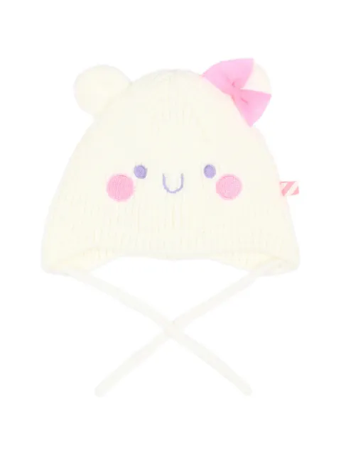 Billieblush bow-detail bear-ear beanie hat
