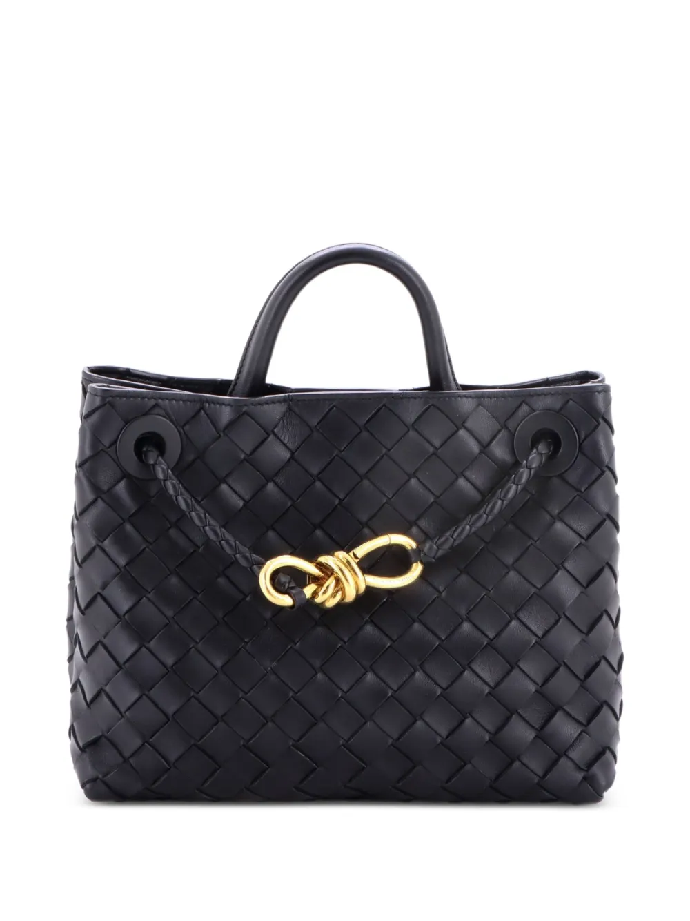 Bottega Veneta Pre-Owned Andiamo Top Handle Bag Intrecciato Nappa Small satchel - Schwarz