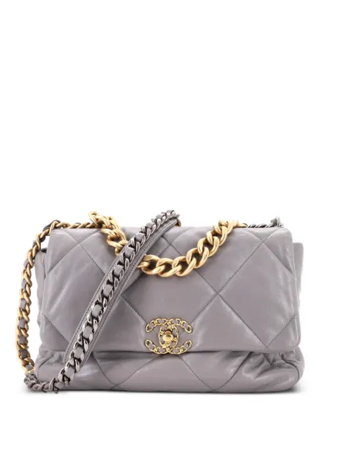CHANEL Pre-Owned 19 Flap Bag Quilted Leather Large crossbody bag