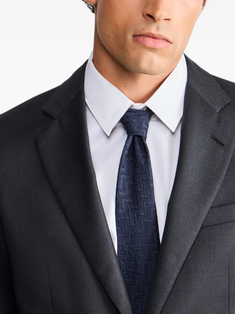 Giorgio Armani Stropdas met jacquard Blauw