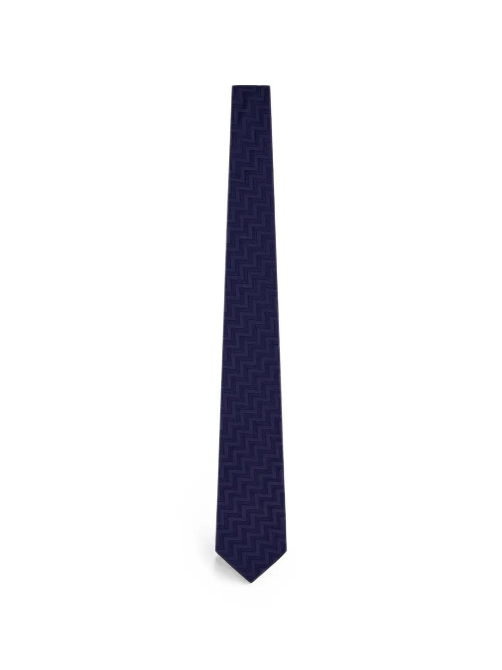 Giorgio Armani zigzag-jacquard tie - Blu