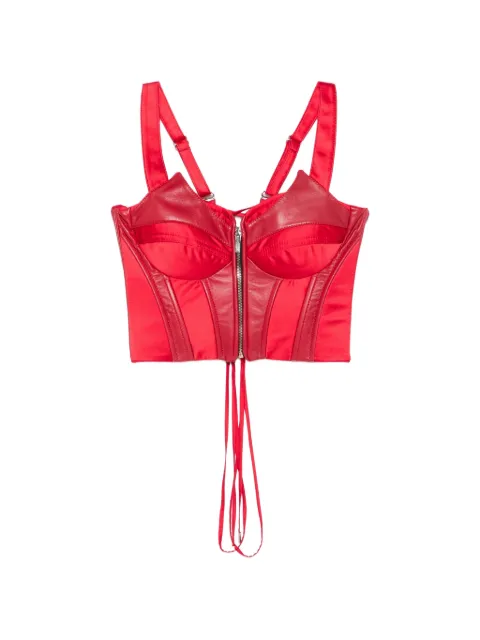 MITILIANE COUTURE leather-panelled corset top