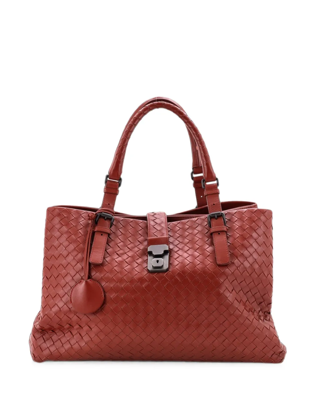 Bottega Veneta Pre-Owned Mittelgroße Roma Intrecciato Nappa Tote Bag - Braun