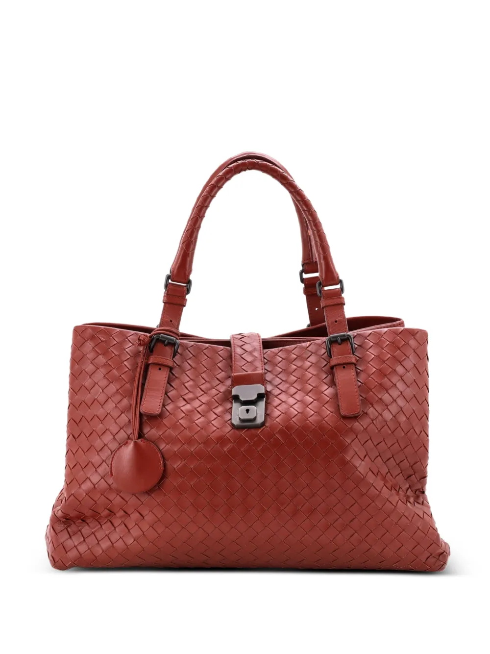 Bottega Veneta Pre-Owned Mittelgroße Roma Intrecciato Nappa Tote Bag - Braun