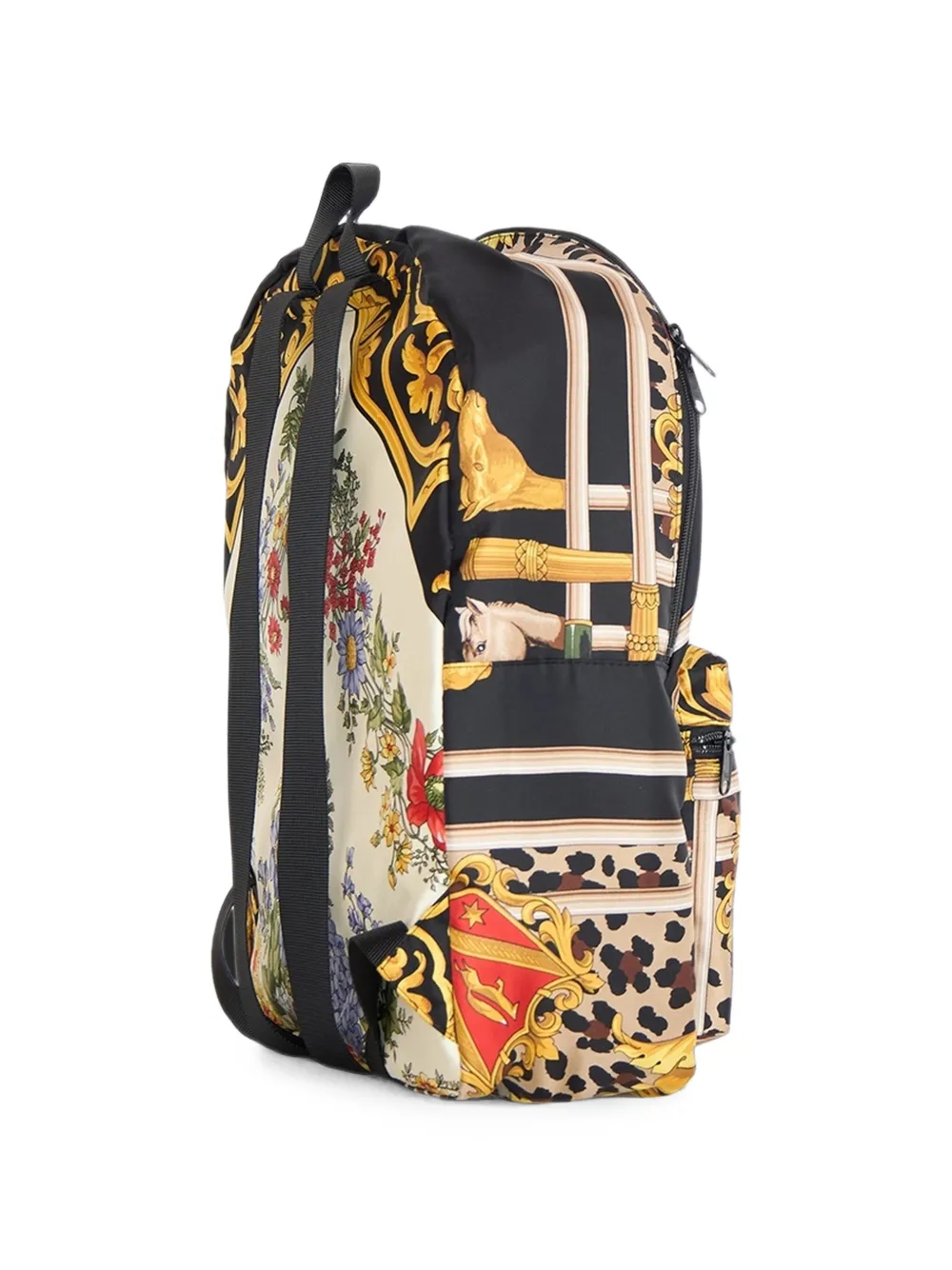 Junya Watanabe MAN scarf-print silk backpack - Multicolore