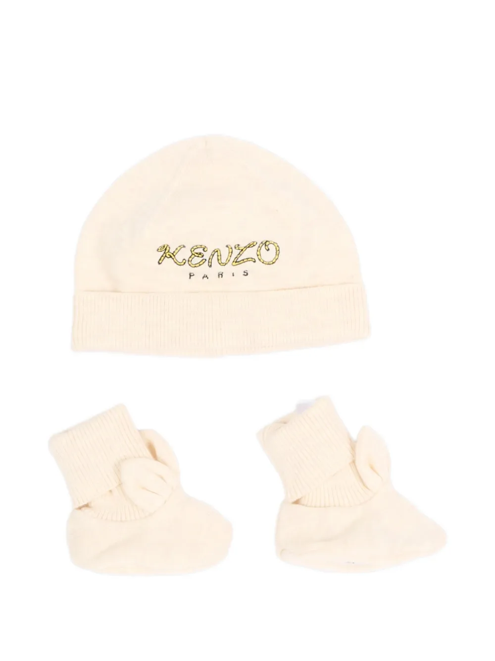 Kenzo Kids Gebreid set met tijgerpatch Beige