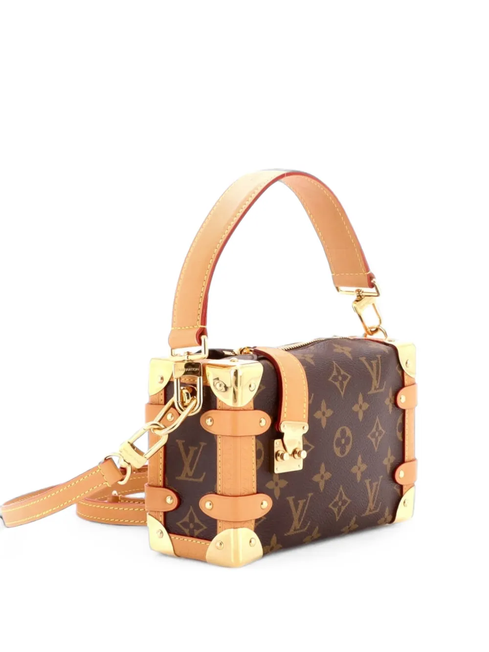 Louis Vuitton Pre-Owned Side Trunk Handbag Monogram Canvas PM shoulder bag - Marrone