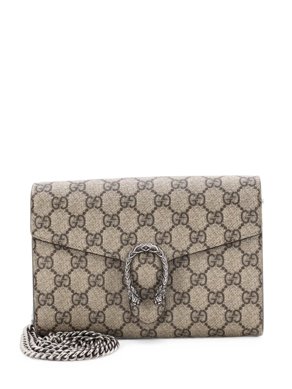 Gucci Pre-Owned Dionysus Chain Wallet GG Coated Canvas Small crossbody bag - Braun