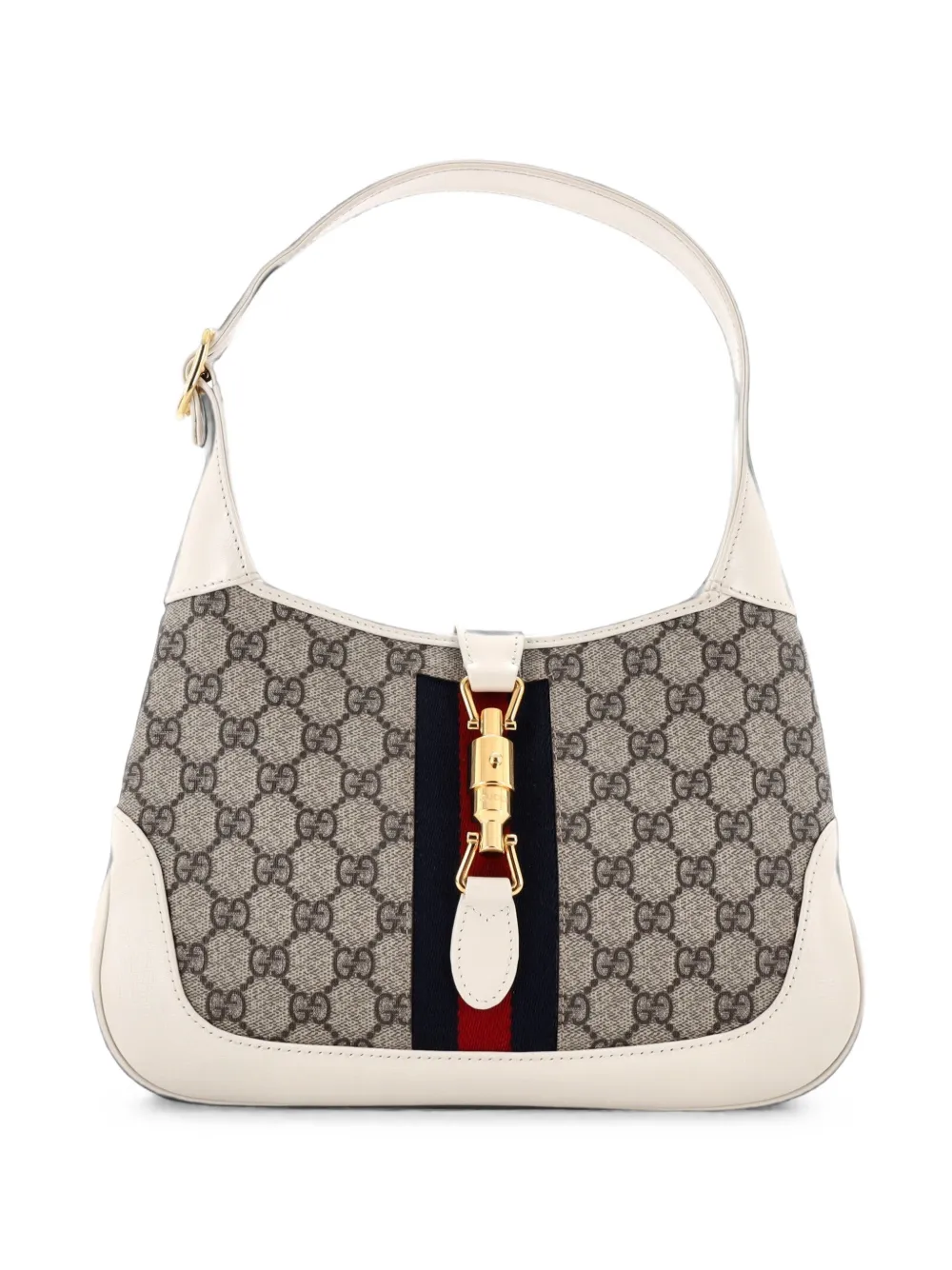 Gucci Pre-Owned Jackie 1961 GG Coated Canvas Small hobo bag - Bianco
