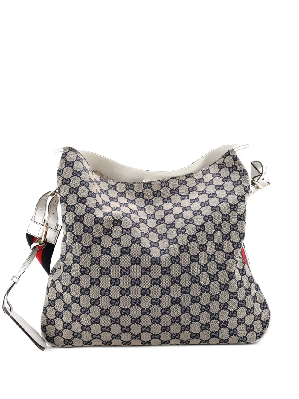Gucci Pre-Owned Borsa passepartout Heritage media in tela GG con decorazione Web - Bianco