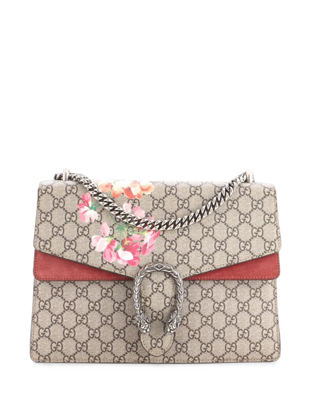 Gucci Pre-Owned Dionysus Bag Blooms Print GG Coated Canvas Medium shoulder bag - Marrone