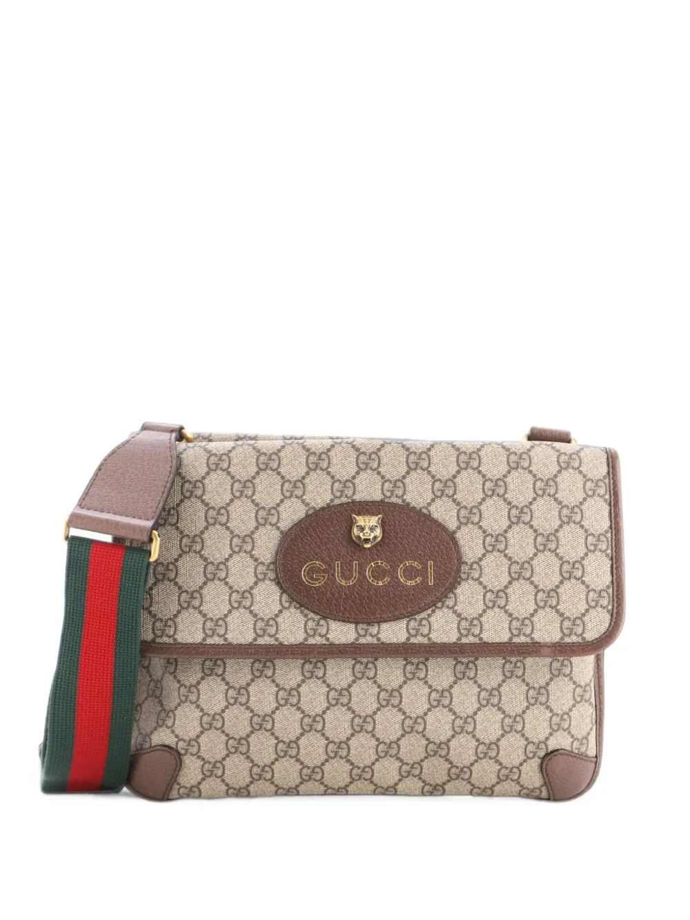 Gucci Pre-Owned Neo Vintage Flap Messenger GG Coated Canvas Medium crossbody bag - Marrone
