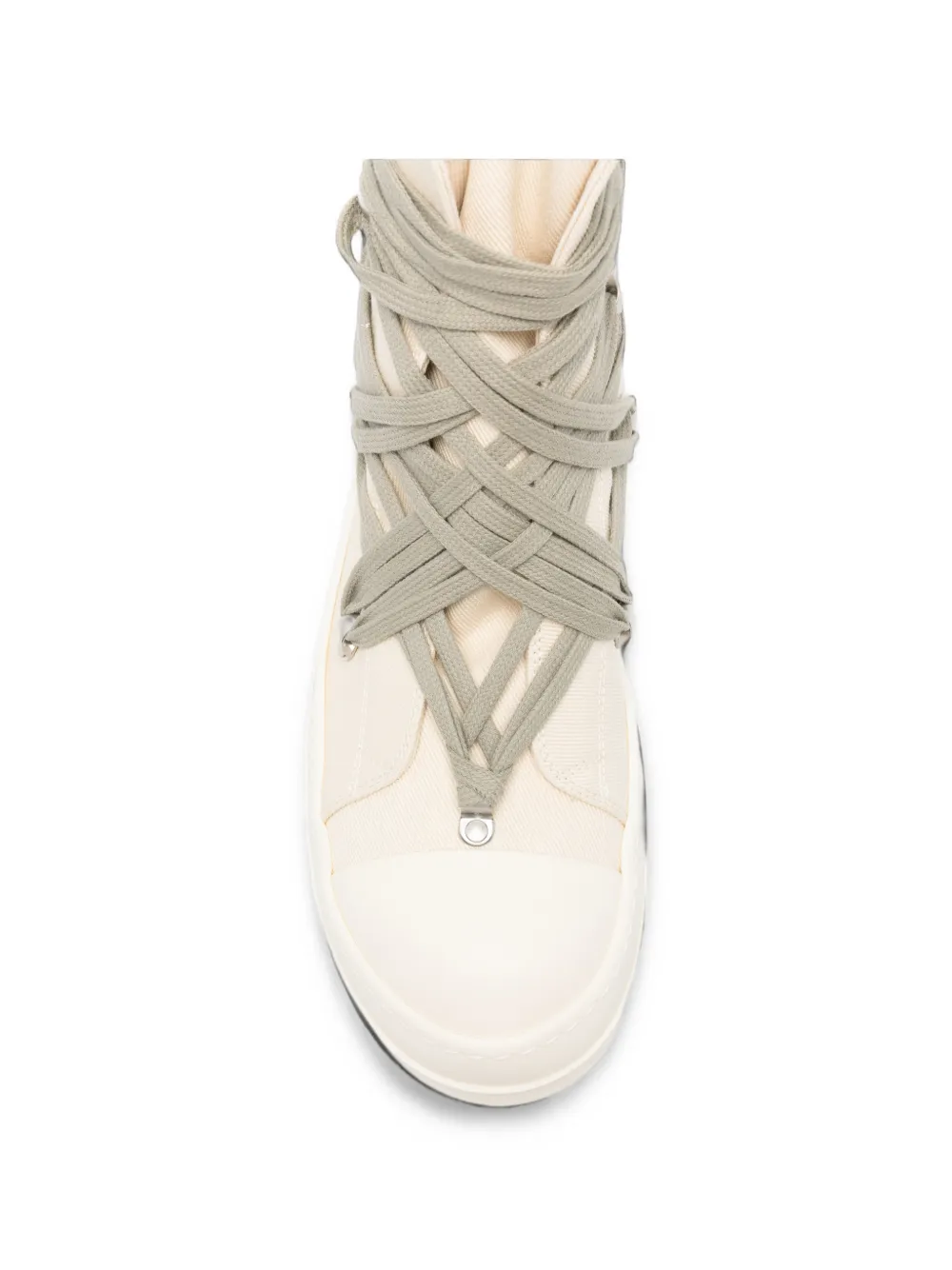 Rick Owens DRKSHDW Megalace pentagram lace-up sneakers Beige