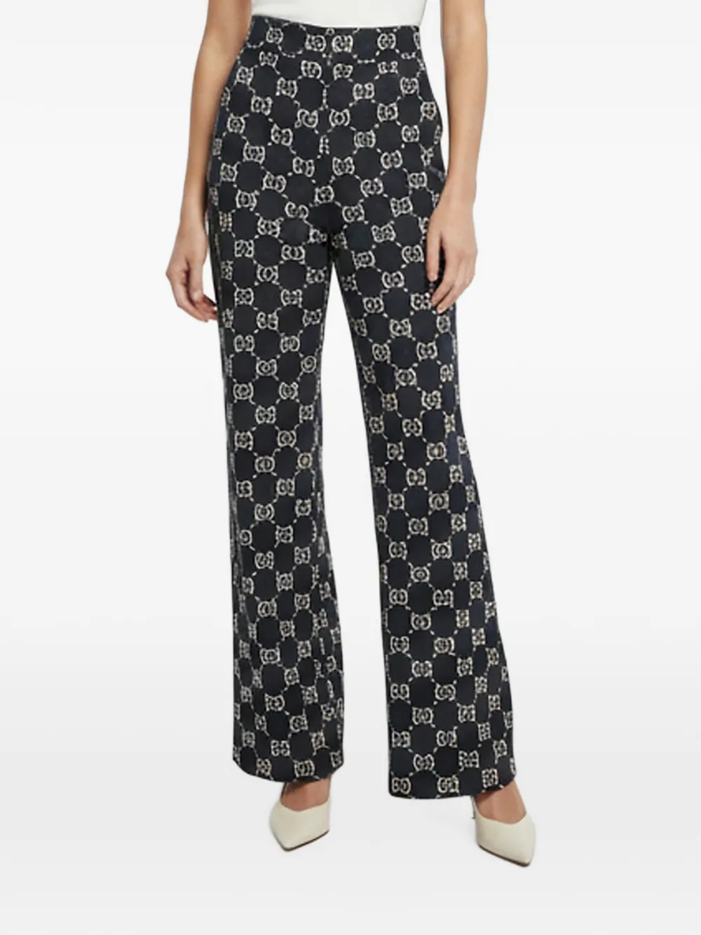 Gucci Pre-Owned GG Monogram jacquard trousers - Blu