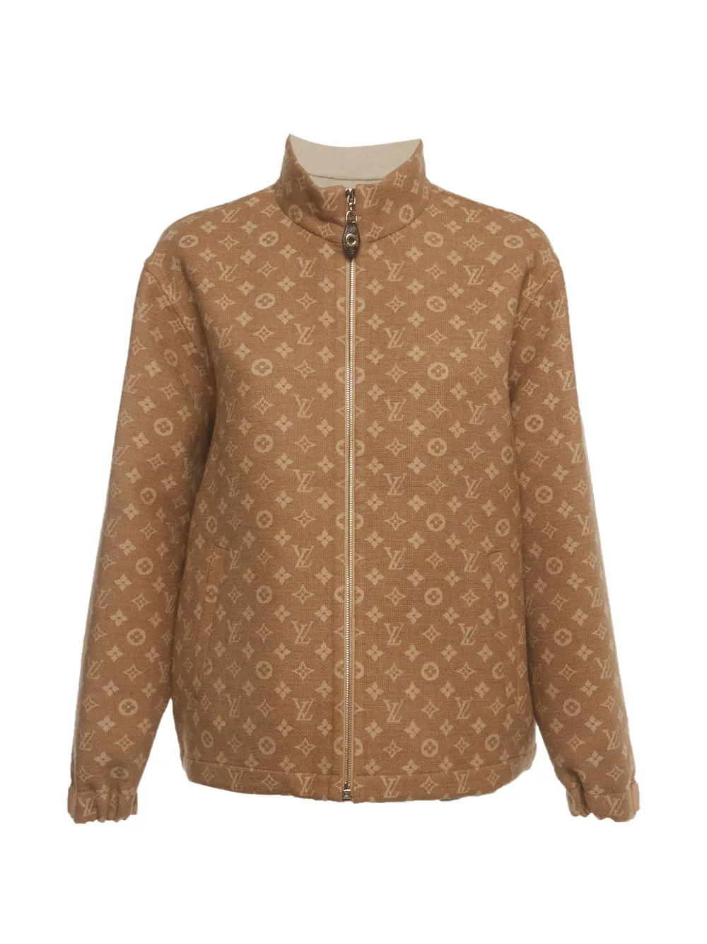 Louis Vuitton Pre-Owned Monogram-pattern zip-up jacket - Toni neutri