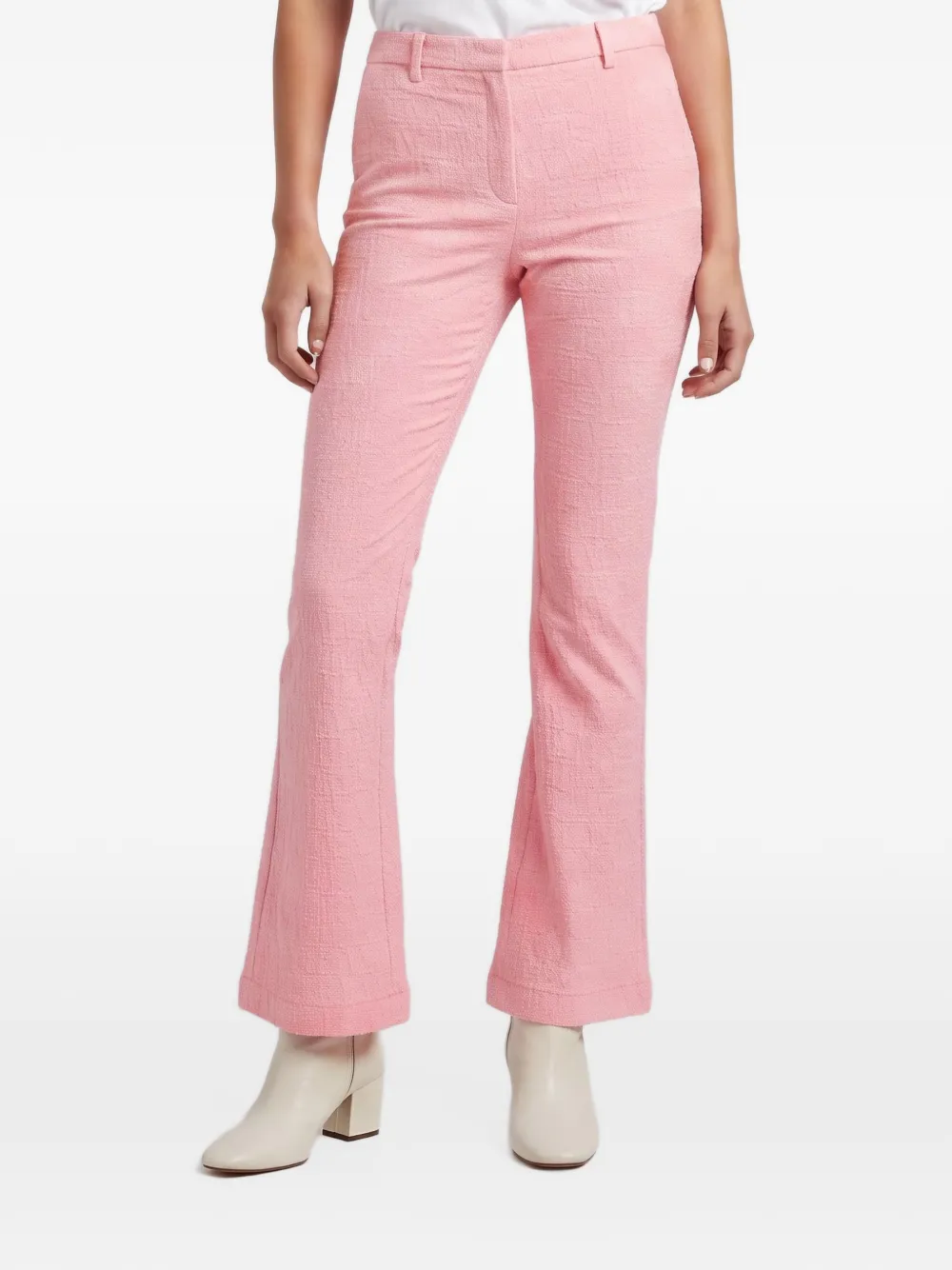 Versace Pre-Owned logo jacquard flared trousers - Rosa