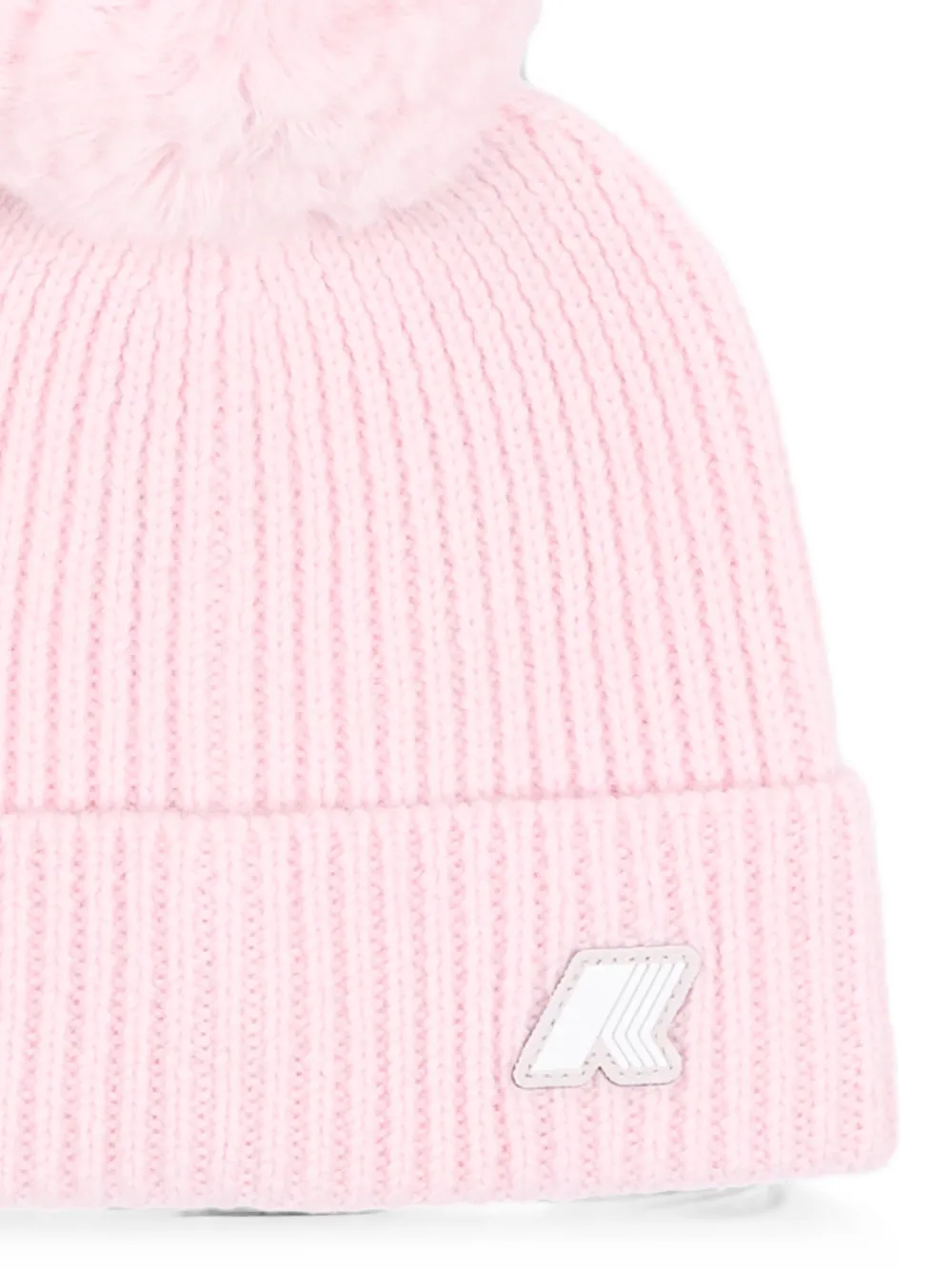 K Way Kids Geribbelde muts met pompon Roze
