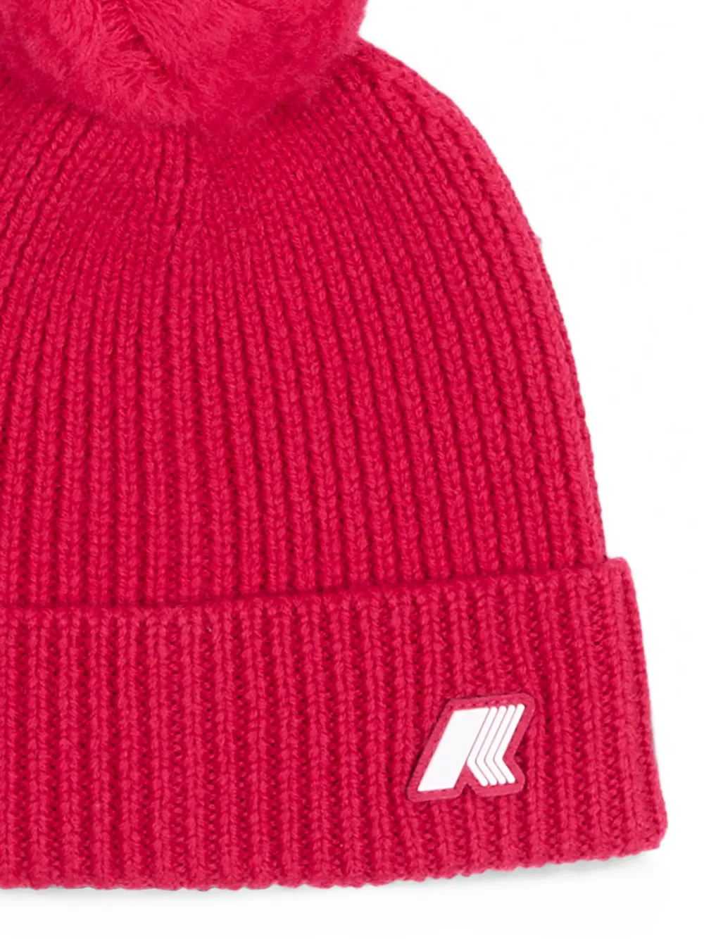 K Way Kids Geribbelde muts met pompon Roze