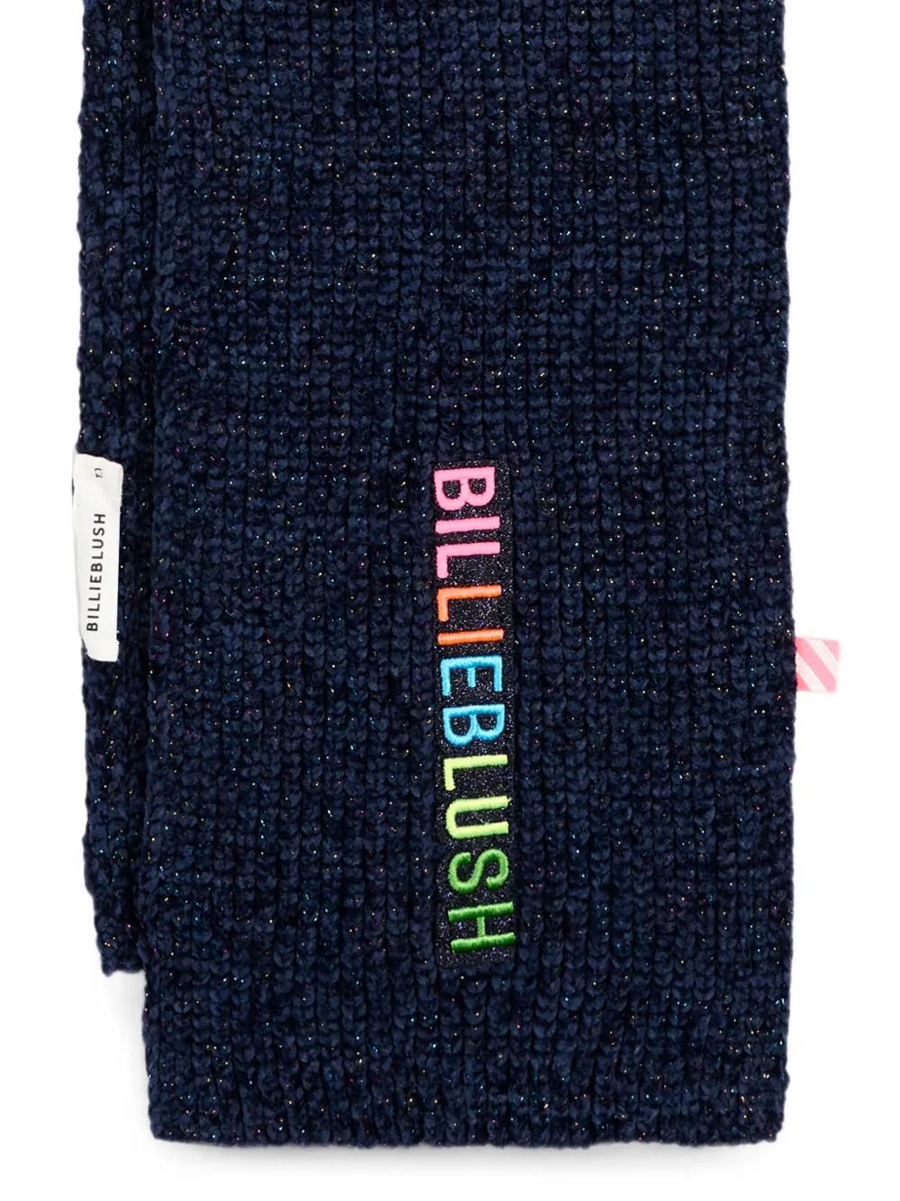 Billieblush Metallic sjaal met geborduurd logo Blauw