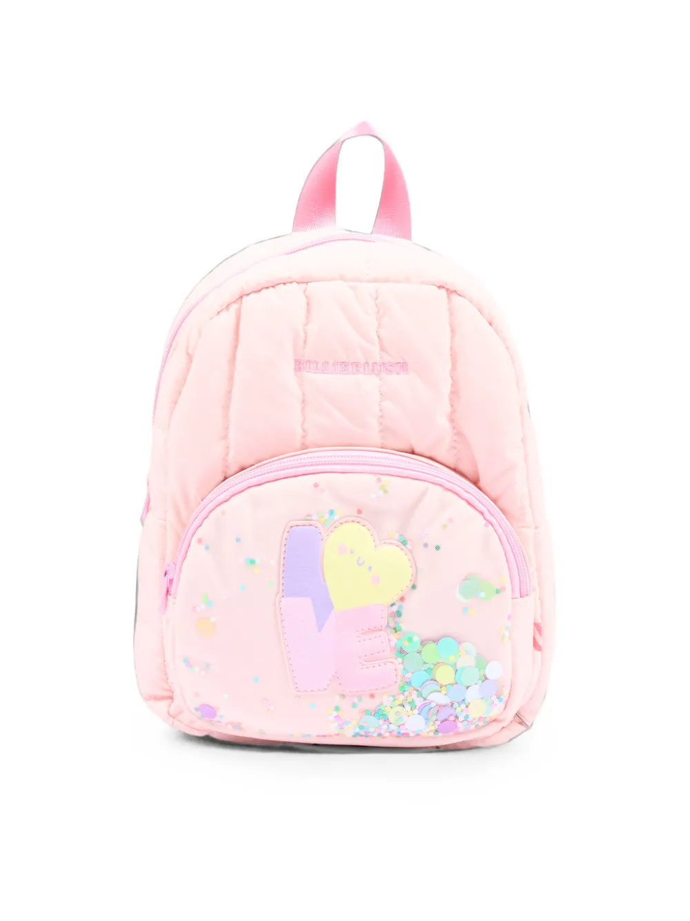 Billieblush quilted heart-patch backpack - Rosa