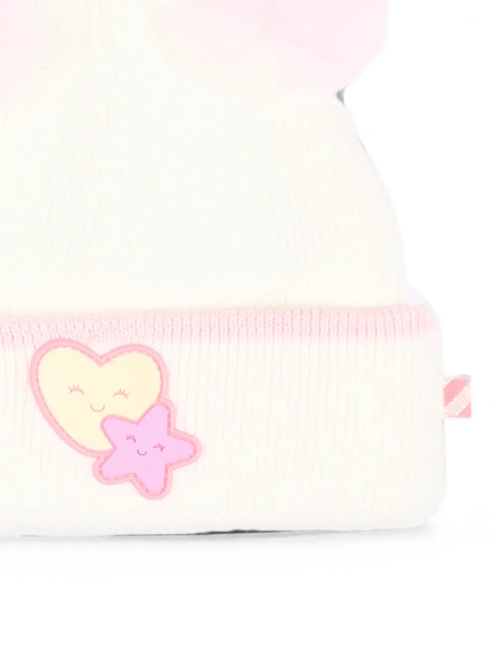 Billieblush Muts met pompon en hartpatch Beige