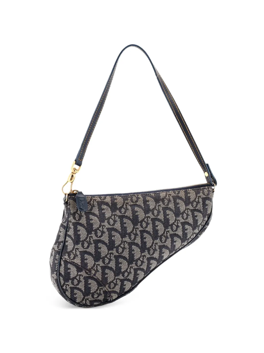 Christian Dior Pre-Owned Mini Vintage Saddle Bag Diorissimo Canvas-Clutch - Blau