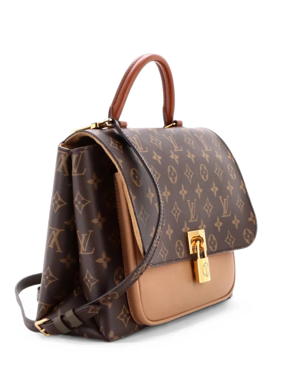 Louis Vuitton Pre-Owned Marignan Handbag Monogram Canvas with Leather shoulder bag - Braun