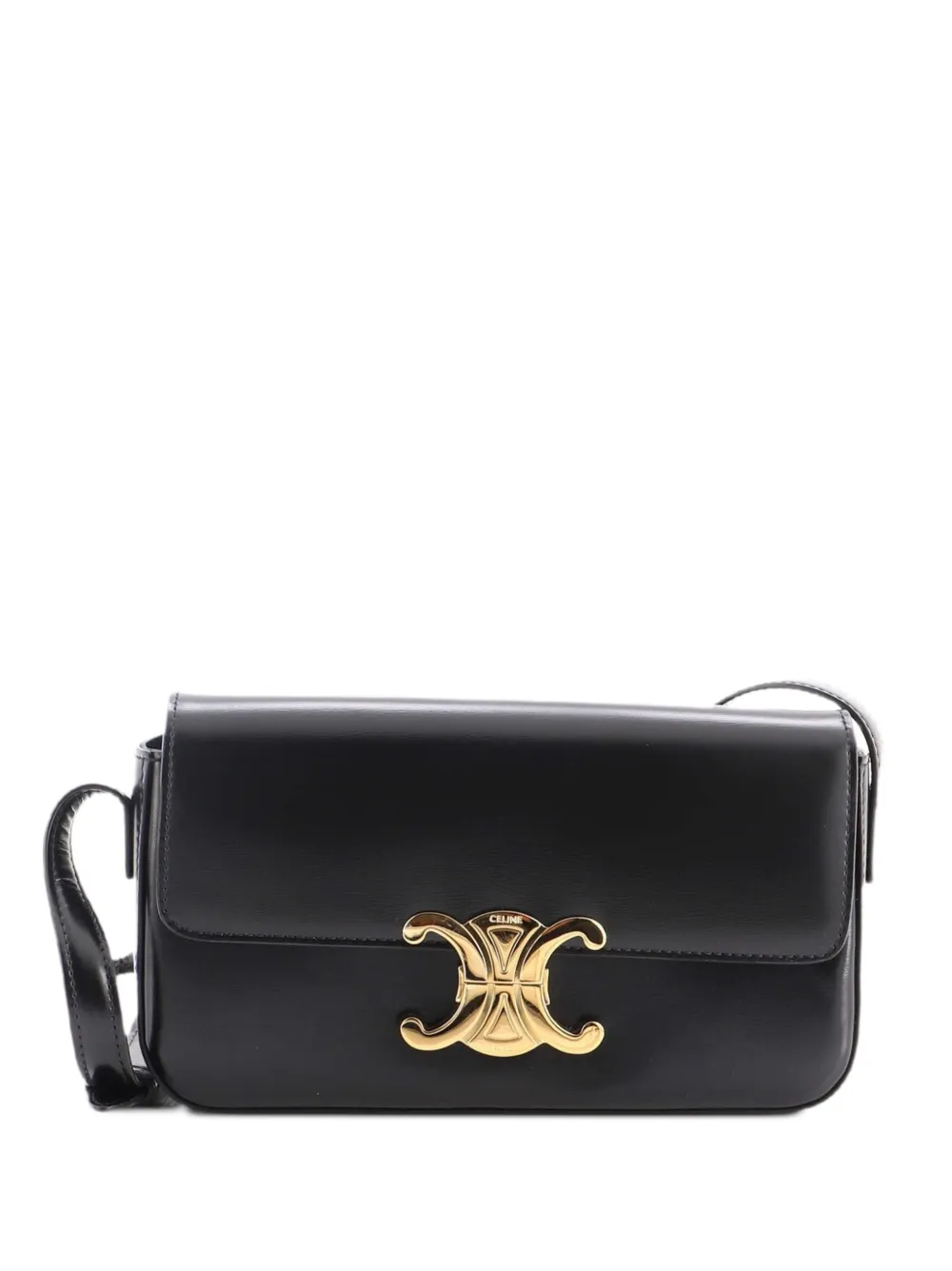 Celine Pre-Owned Triomphe East-West Smooth Calfskin shoulder bag - Nero