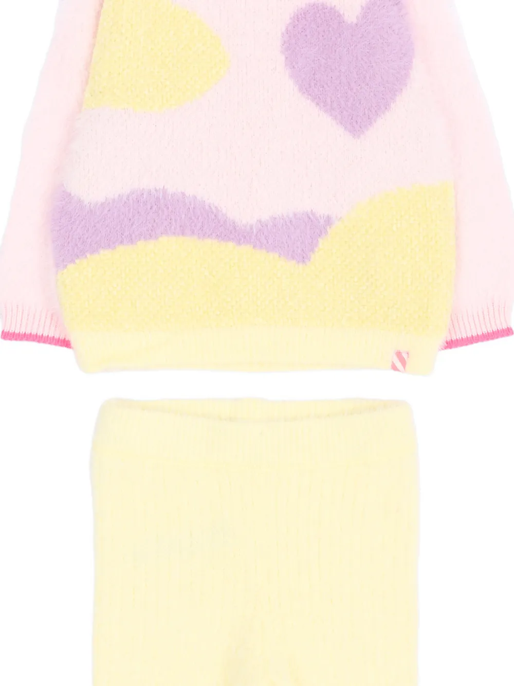 Billieblush Gebreid broekset met hart-intarsia Roze