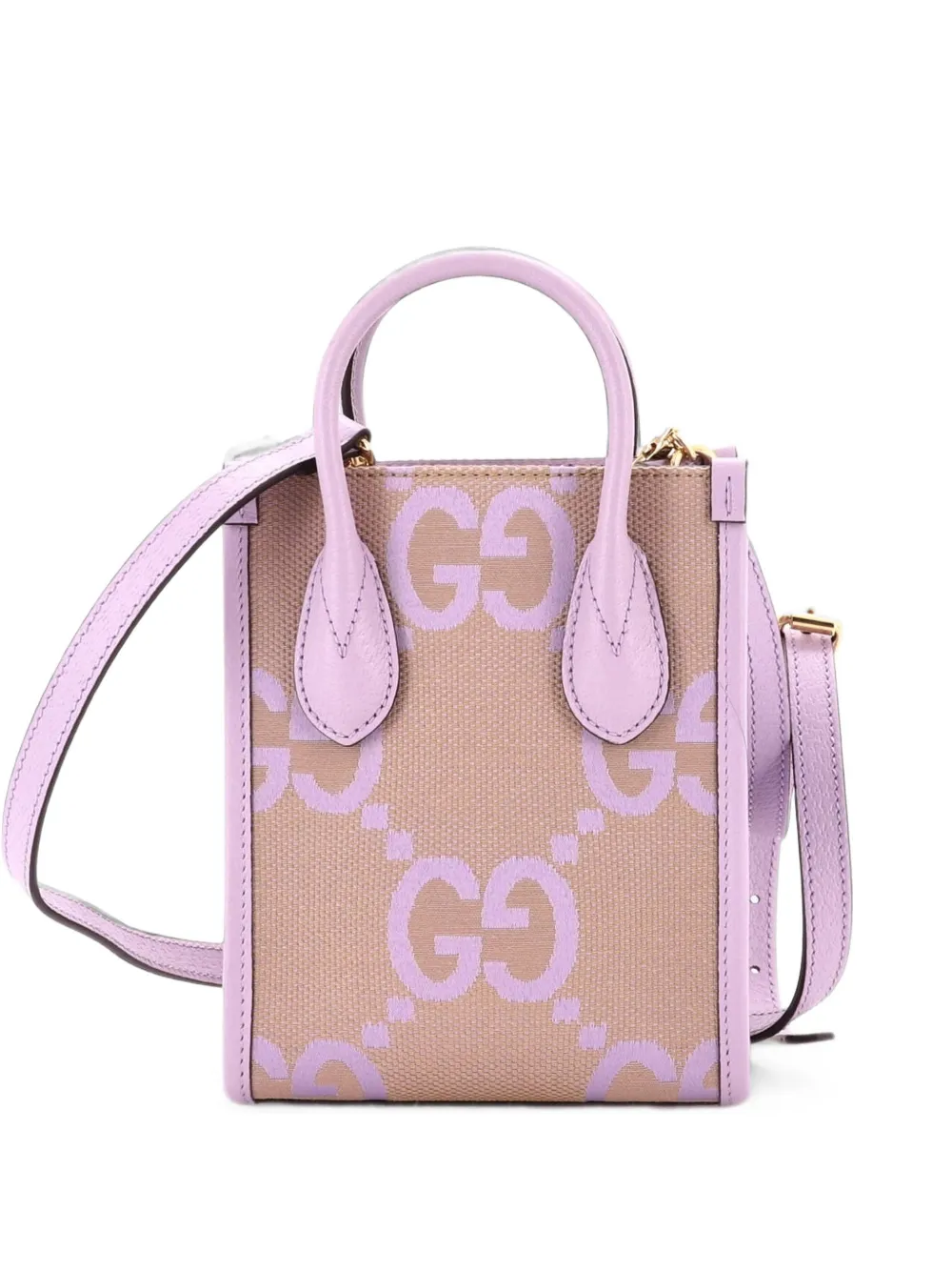 Gucci Pre-Owned Vertical Tote Jumbo GG Canvas Mini crossbody bag - Viola