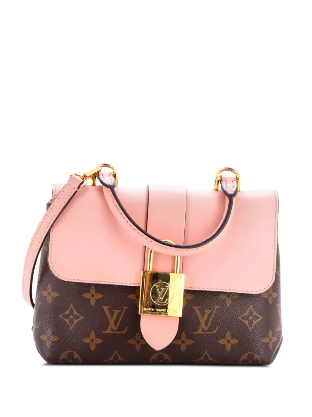 Louis Vuitton Pre-Owned Locky Handbag Monogram Canvas with Leather BB satchel - Pink